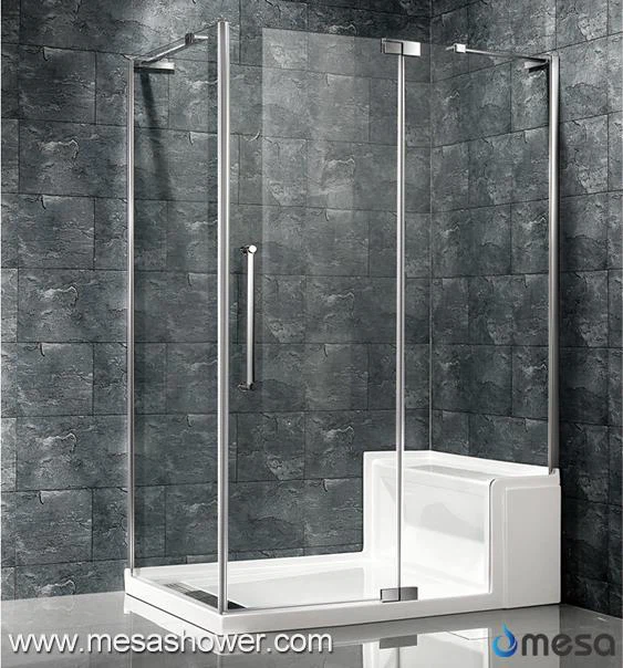 Frameless Aluminum Pivot Corner Tuš kućište za prodaju sa sedištem