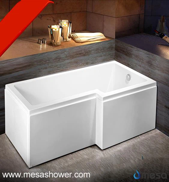 L Shaped Hot Prodaja Jasen staklo Frameless Bathtub Bath Tub Ekran