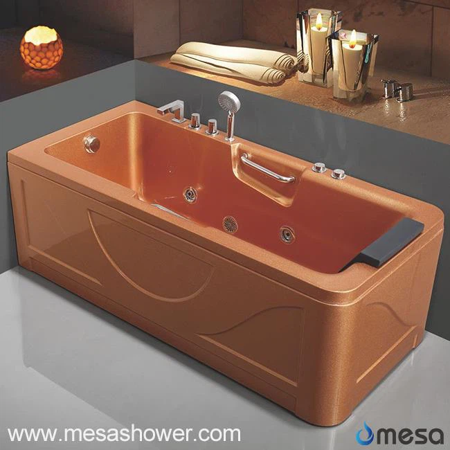 2017 novih pravokutni luksuzni zlatni Whirlpool hidro masaža Akrilnih kada sa 3 veličine Optionals