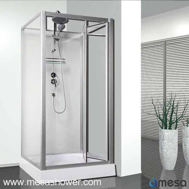 Vrlo jednostavna četvrtasta kabina za tuširanje bez krova MER-3806-1