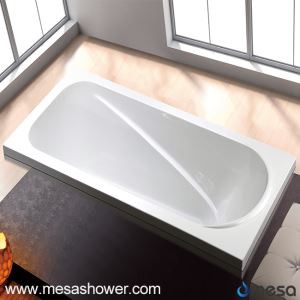 Jednostavan dizajn ostavio sifona Drop-in Akrilni bijeli Pravokutnik namakanje kadom