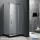 Tuš kabina od nehrđajućeg čelika sa pivot swing vrata