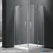 Popularni Kvadratni oblik Frameless tuš kabine sa zglobni vrata