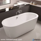 Akrilna ovalna samostojeća prelivnica kada W / Chrome završi