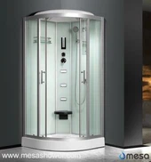 Sektor kutak Kaljeno staklo tuš kabine sa sjedala i pladanj