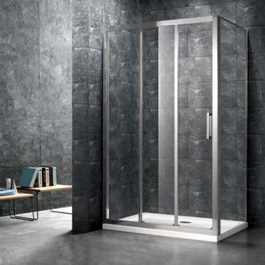 Uramljeno kućište tuša od čvrstog stakla