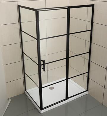 Kućište za tuširanje od crnog stakla