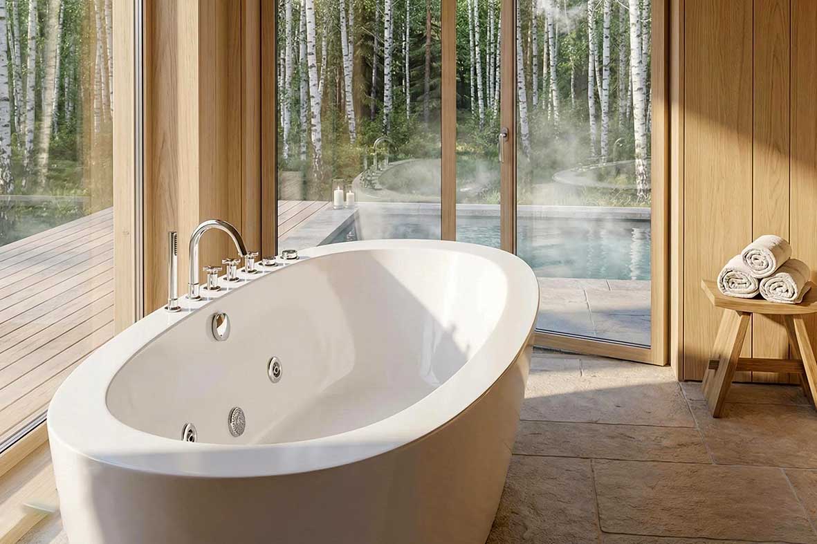 Modern Jetted Acrylic Free Standing Bath Tub Company Modern Jetted Acrylic Free Standing Bath Tub Company